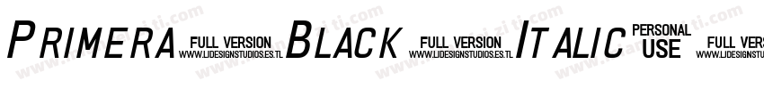 Primera Black Italic字体转换